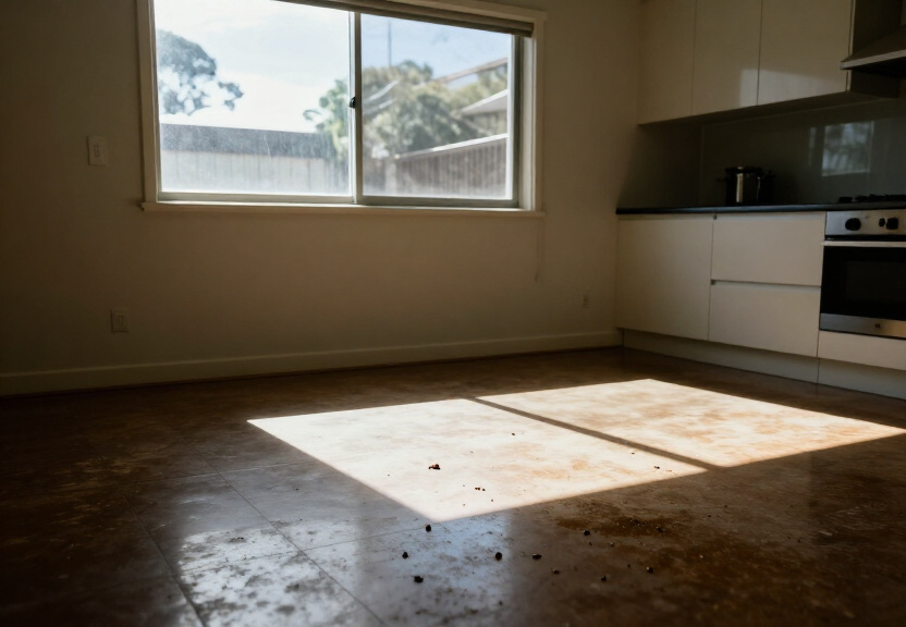 Rodent infestation in a Rooty Hill garage before treatment
